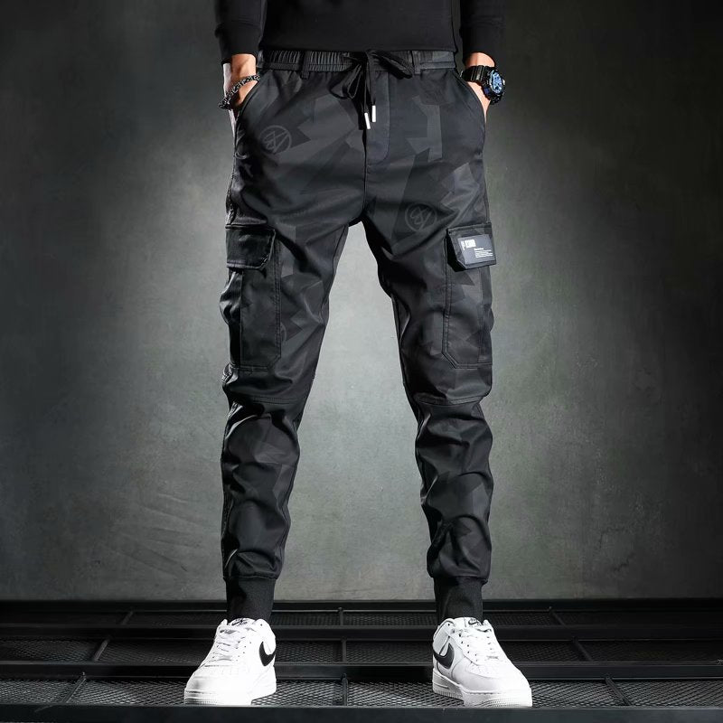 Camouflage Casual Slim-fit Elastic Waist Bungee Overalls - Rasty's