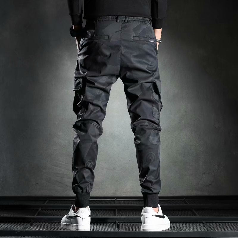 Camouflage Casual Slim-fit Elastic Waist Bungee Overalls - Rasty's