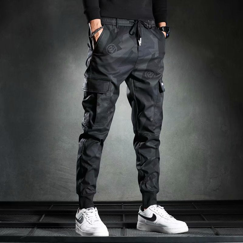 Camouflage Casual Slim-fit Elastic Waist Bungee Overalls - Rasty's
