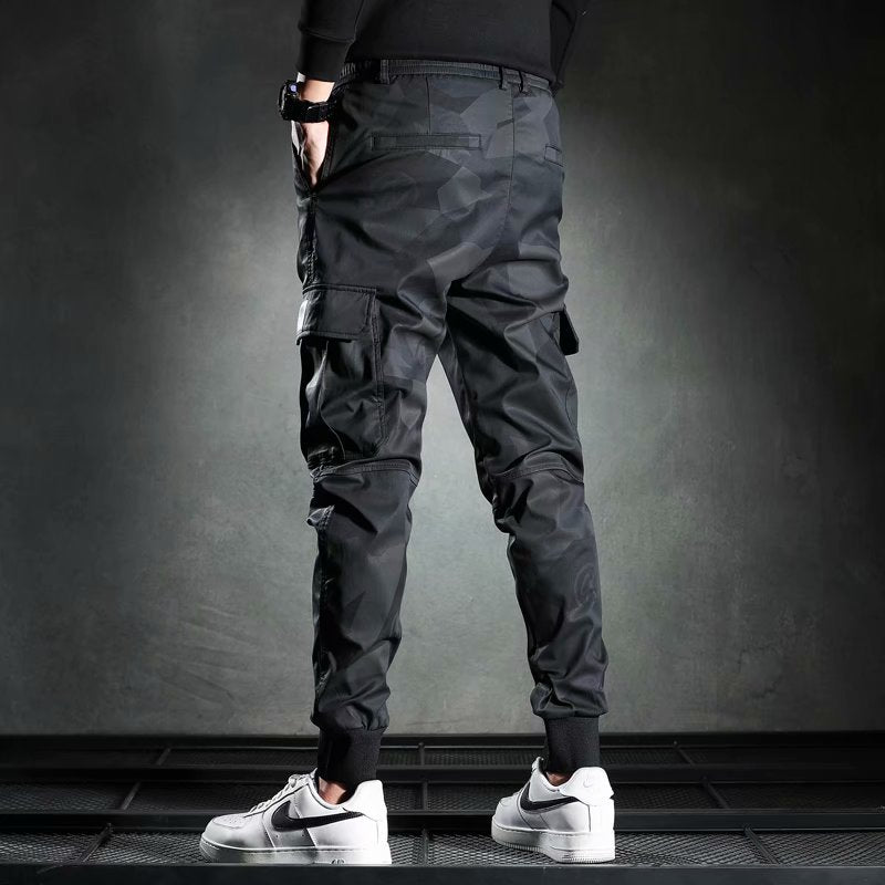 Camouflage Casual Slim-fit Elastic Waist Bungee Overalls - Rasty's