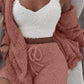 3 Pieces Of Fashionable Ladies Plush Home Clothes