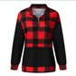 Zip Check Long Sleeve Sweatshirt