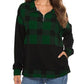Zip Check Long Sleeve Sweatshirt