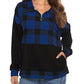 Zip Check Long Sleeve Sweatshirt