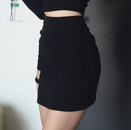 Korean Style Black Hip Skirts Irregular Hem Pencil Micro Mini Skirt Slim Women Party Skirts Black Bodycon Short Skirt 