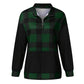 Zip Check Long Sleeve Sweatshirt