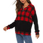 Zip Check Long Sleeve Sweatshirt