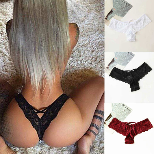 Thong Sexy Lingerie Ladies Underwear Seamless Lace Panties Bikini Panties Thong Panties Briefs Tan a Women's Thong S-3XL 