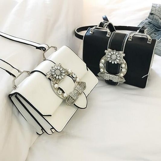 Fashion Designer Famous Bags For Women Designer Diamond Lock Bags Quality PU Leather Women Handbags Elegant Lady Shoulder Bags 