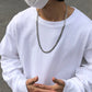 Loose Solid Round Neck With A Lazy Look