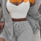 3 Pieces Of Fashionable Ladies Plush Home Clothes