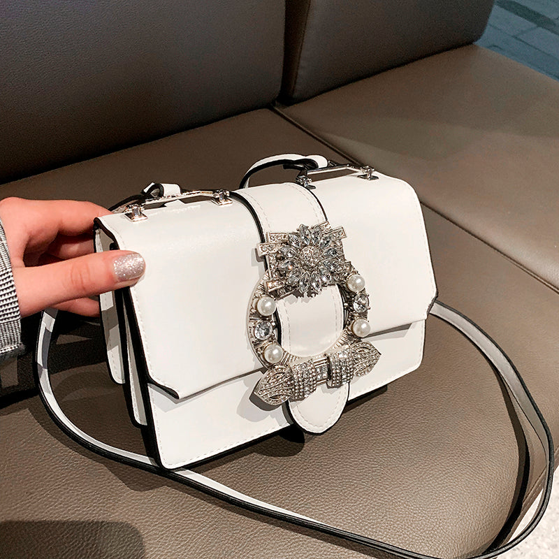 Fashion Designer Famous Bags For Women Designer Diamond Lock Bags Quality PU Leather Women Handbags Elegant Lady Shoulder Bags 