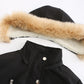 Chaqueta suelta de algodón grueso de terciopelo con capucha desmontable para mujer - Rasty's