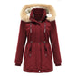 Chaqueta suelta de algodón grueso de terciopelo con capucha desmontable para mujer - Rasty's