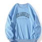 Letter Print Crew Neck Pullover Sweatshirt - Rasty's