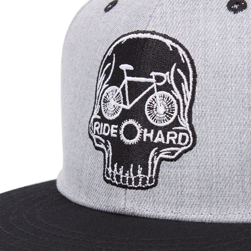Skull Embroidery Baseball Cap Men's And Women's Embroidery - Rasty's