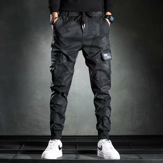 Camouflage Casual Slim-fit Elastic Waist Bungee Overalls - Rasty's
