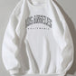 Letter Print Crew Neck Pullover Sweatshirt - Rasty's