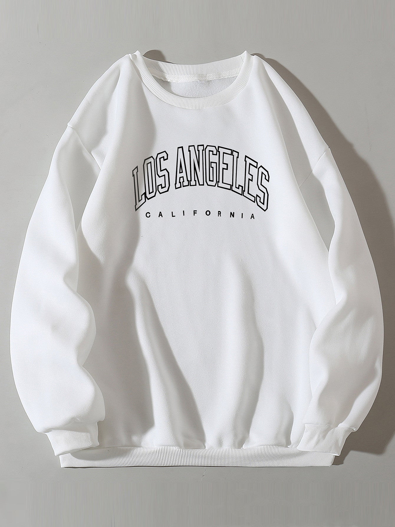 Letter Print Crew Neck Pullover Sweatshirt - Rasty's