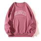 Letter Print Crew Neck Pullover Sweatshirt - Rasty's