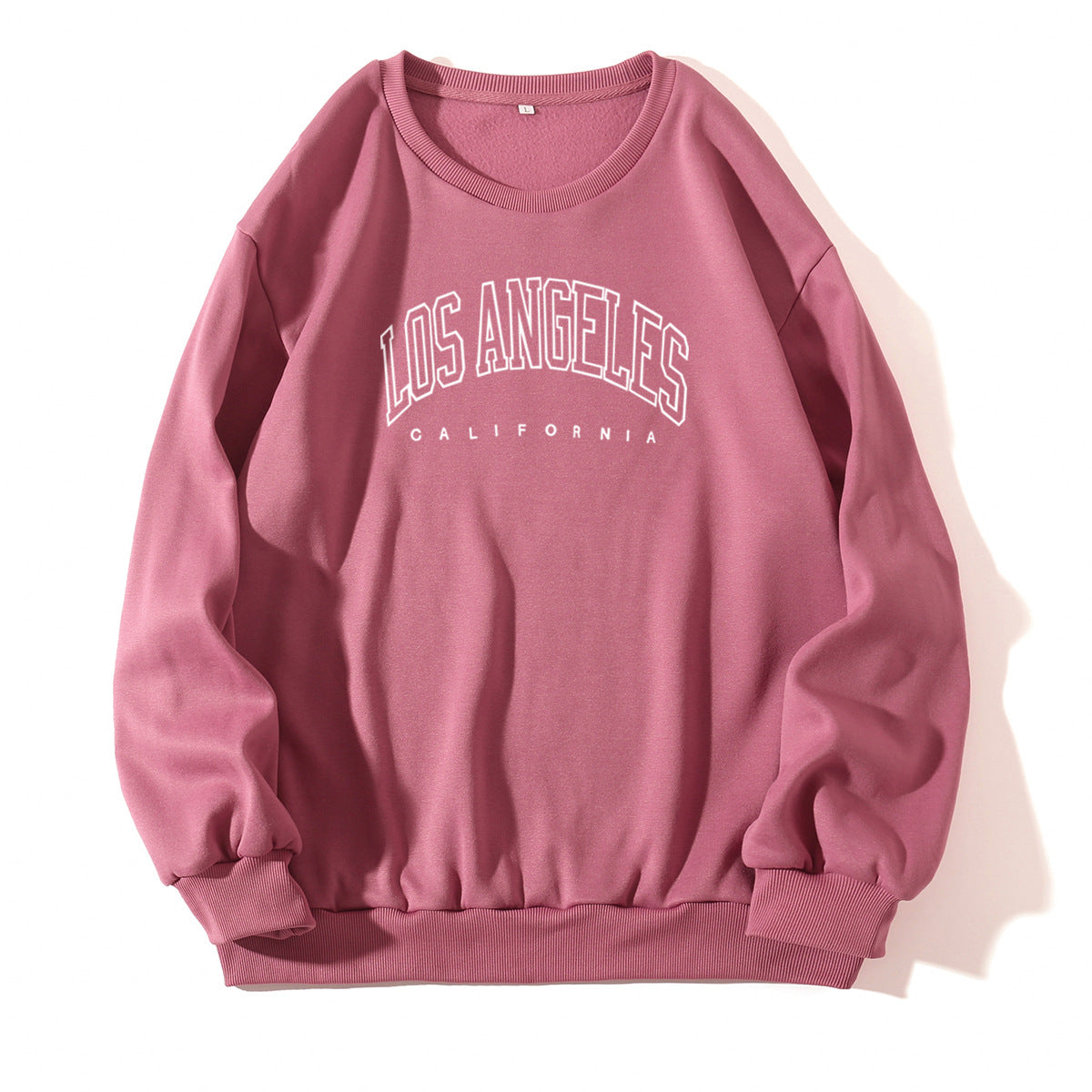 Letter Print Crew Neck Pullover Sweatshirt - Rasty's