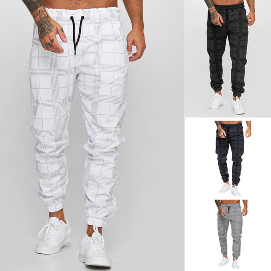 Pantalones casuales con estampado digital 3D a cuadros - Rasty's
