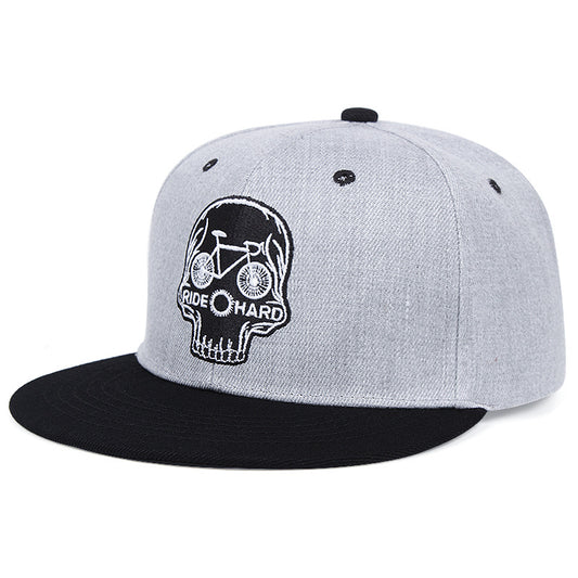 Skull Embroidery Baseball Cap Men's And Women's Embroidery - Rasty's