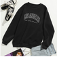 Letter Print Crew Neck Pullover Sweatshirt - Rasty's